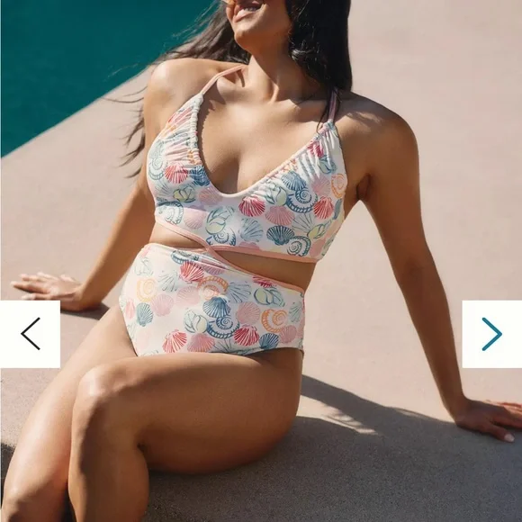 Anthropologie Shell Cutout One-Piece Swimsuit - Picture 5 of 13